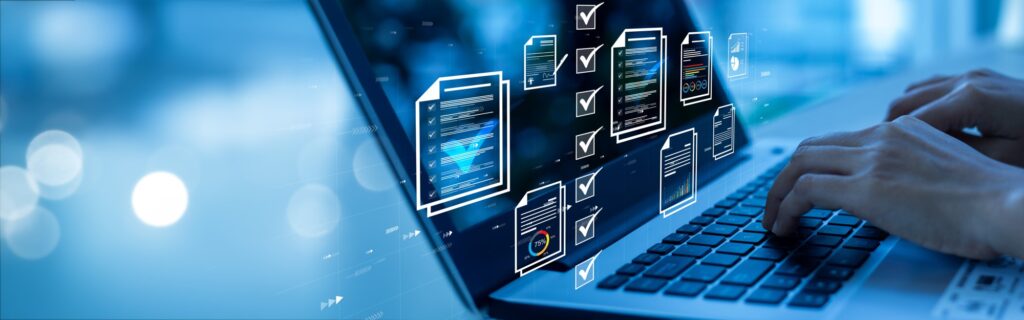 IT security management dashboard showing business risk and security alerts