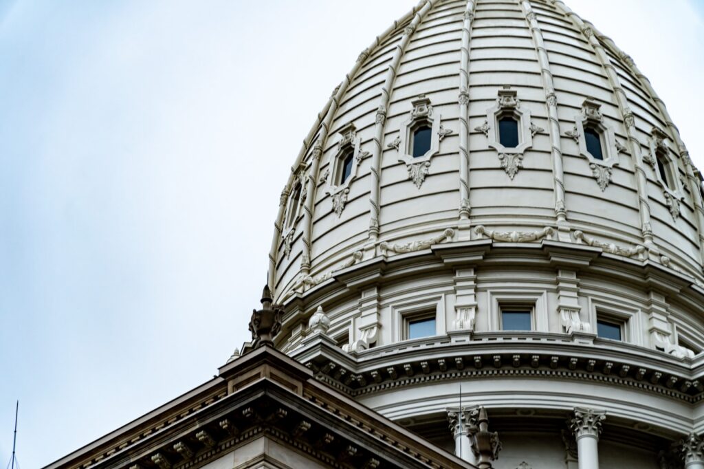 Michigan State Capitol building in Lansing, symbolizing State of Michigan government cybersecurity trust